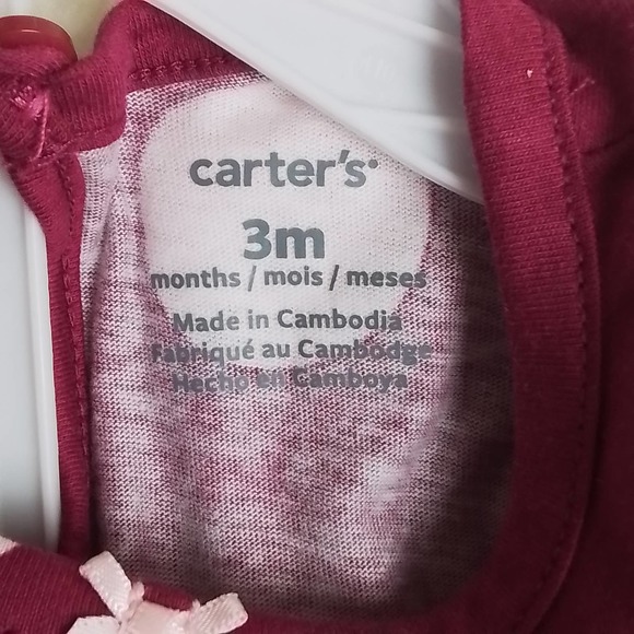 Carter's Baby Cotton‎ 2-Piece Set Size 3mo in Pink and Gray w/ Polka Dots - Picture 11 of 11